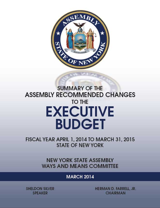 Summary of the Assembly Recommended Changes to the Executive Budget Proposal