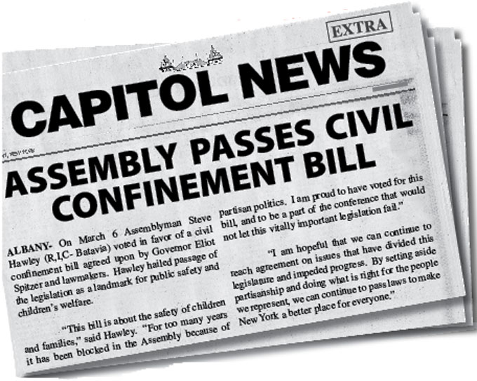 Newspaper Article - Assembly Passes Civil Confinement Bill