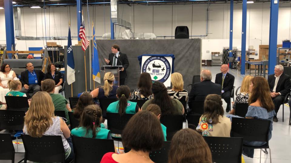 Assemblyman Doug Smith was proud to attend a special event at East/West Industries, an aerospace manufacturer in Ronkonkoma that has partnered with Girl Scouts of Suffolk County with a new Patch prog