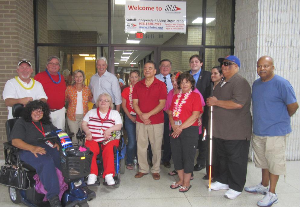 Assemblyman Doug Smith recently joined with town and county officials in a ceremony commemorating the 27th Anniversary of the federal Americans with Disabilities Act at the Suffolk Independent Living