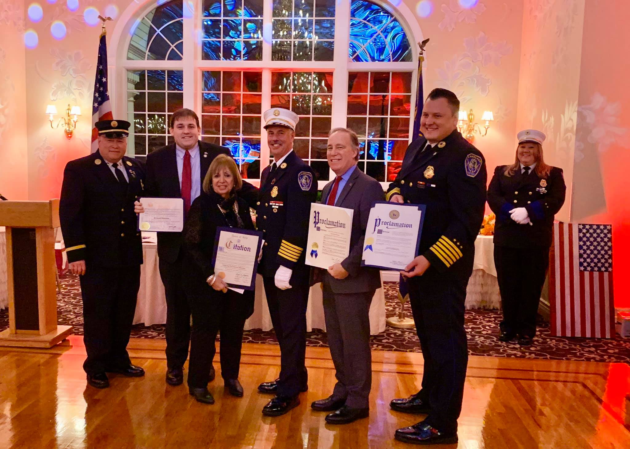 Pictured: Assemblyman Doug Smith (5th Assembly District) second from left with the Lakeland Fire Department at their annual installation dinner