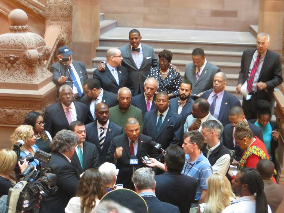 Assemblyman Ramos, member of the Black, Puerto Rican/Hispanic and Asian Caucus' Criminal Justice committee, at a BPHA Caucus press conference on Baltimore and the urgent need for criminal justice refo