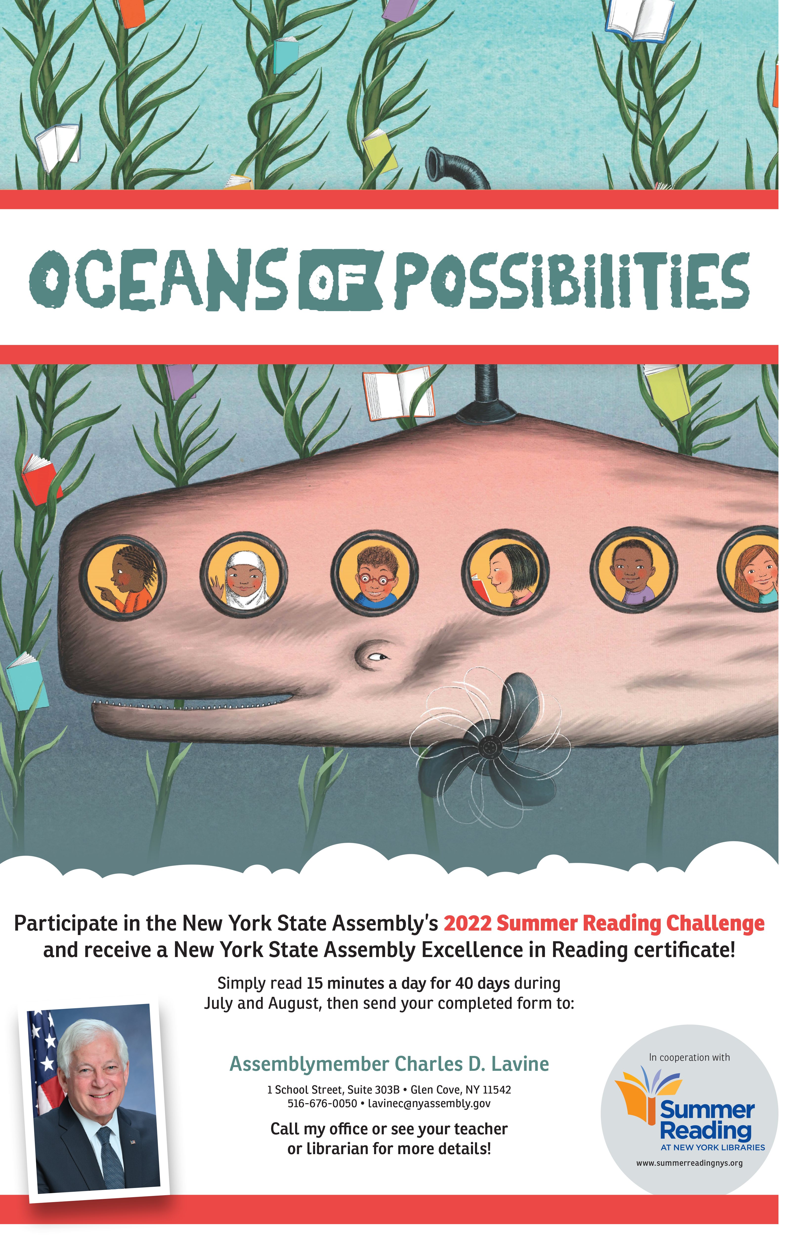 2022 NYS Assembly Summer Reading Challenge - Oceans of Possibilities