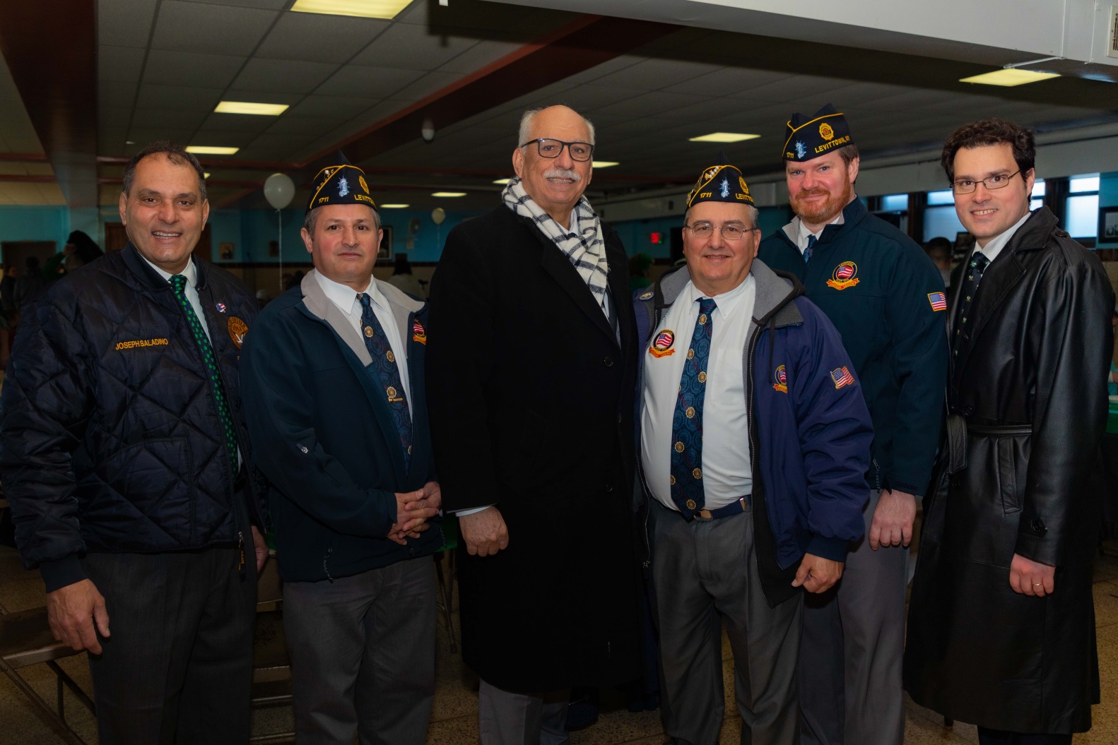 Assemblyman John Mikulin (R,C,I-Bethpage) joined (from left to right) Joe Saladino, Town of Oyster Bay supervisor; Peter Silvestri, Homeland Security officer and supporting 1st vice membership officer