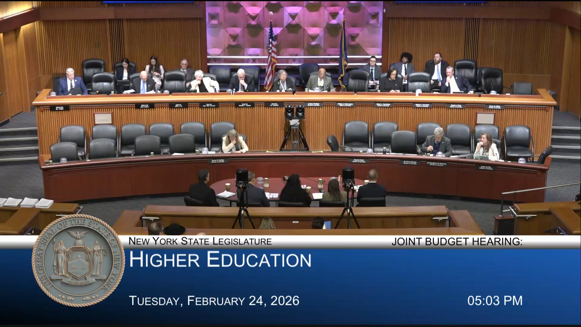 NYS Education Commissioner Testifies During Joint Budget Hearing on Higher Education