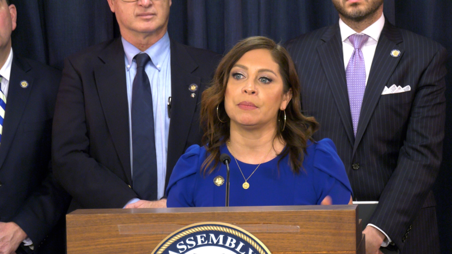 Assemblymember González-Rojas Makes a Statement During a Press Conference on Students with Disabilities