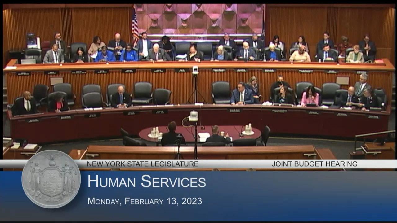 Commissioners Testifies During a Budget Hearing On Human Services