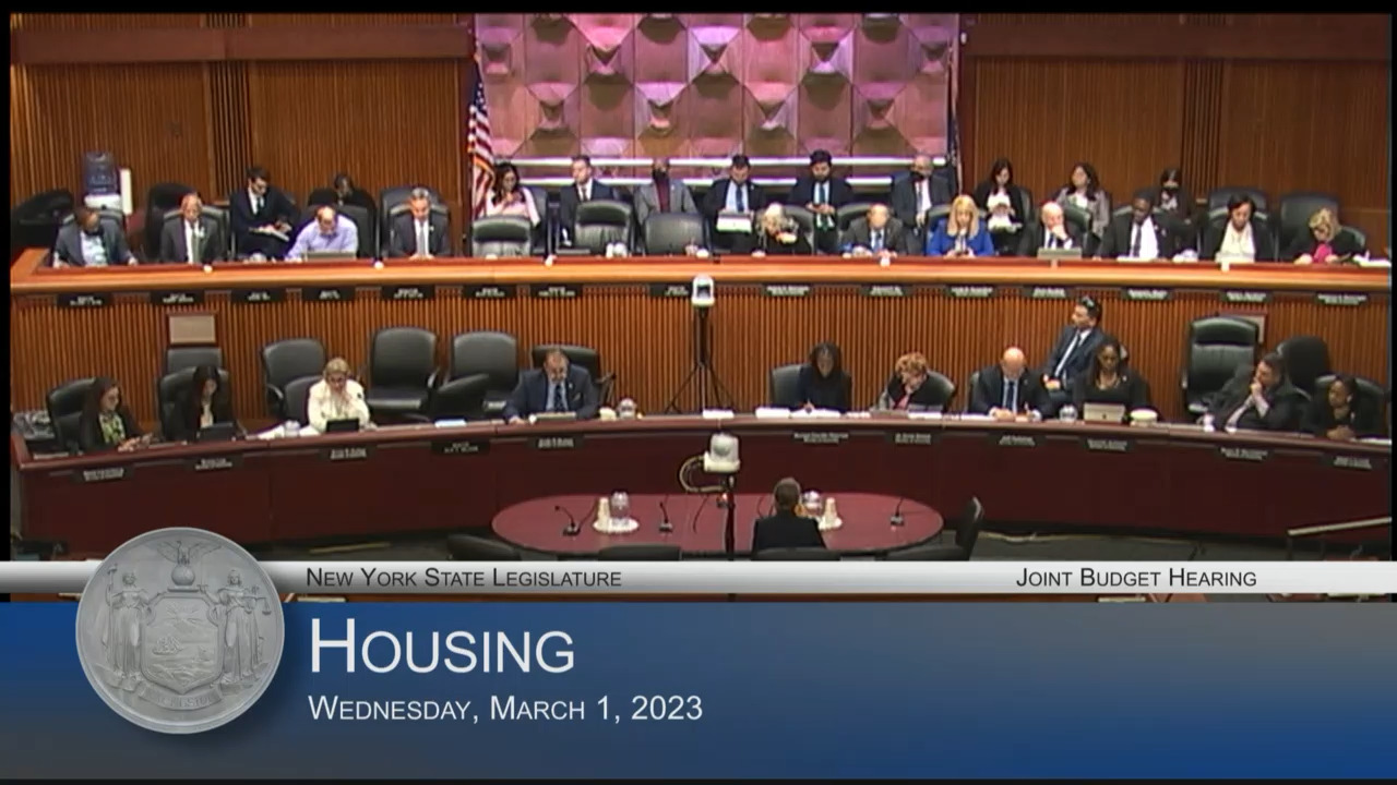 Homes & Community Renewal Commissioner Testifies During Budget Hearing on Housing