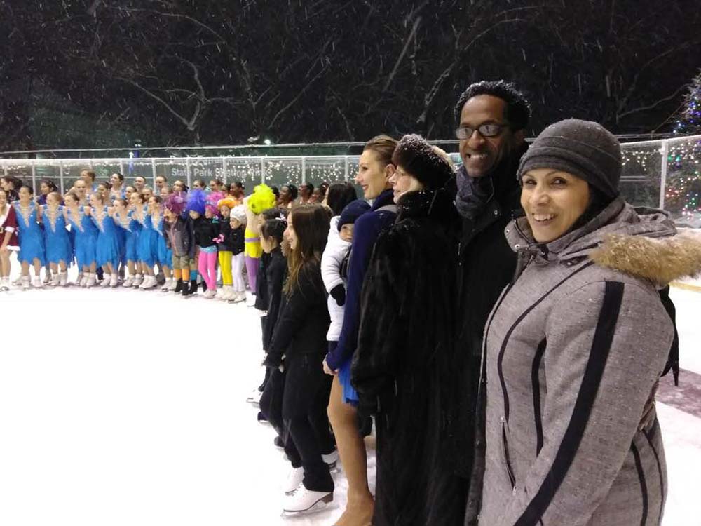 Assembly Member Al Taylor joined members of the community at Denny Farrell Riverbank State Park in December 2017 for the annual opening of the rink.