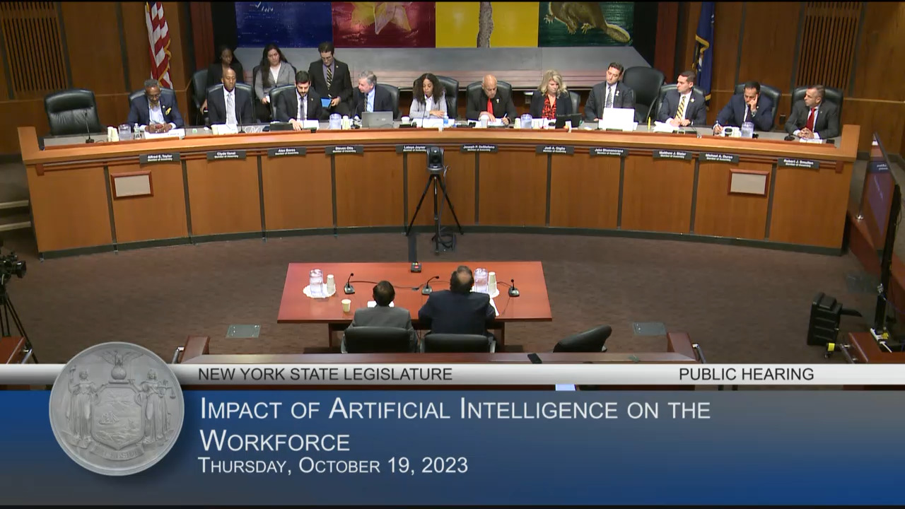 PEF Representatives Testify During a Hearing on the Impact of Artificial Intelligence on the Workforce