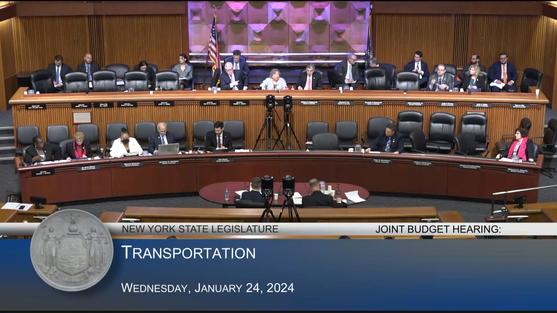 DMV Commissioner and Thruway Authority Director Testify During a Joint Budget Hearing on Transportation