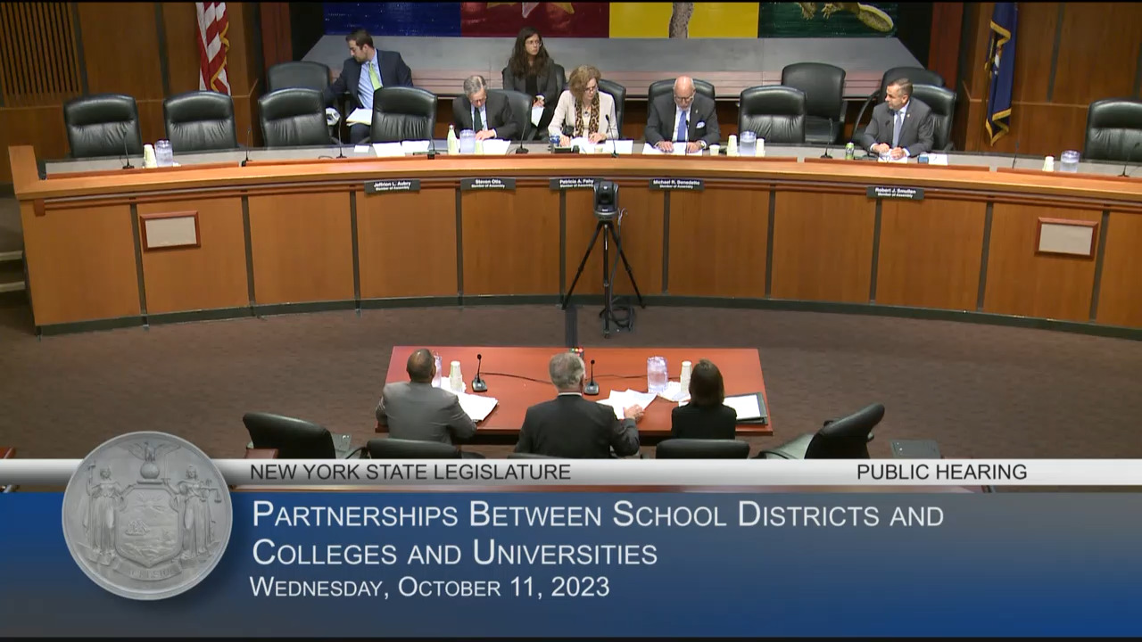 Deputy Commissioner for Education Policy Testifies at Hearing on Partnerships Between School Districts and Colleges