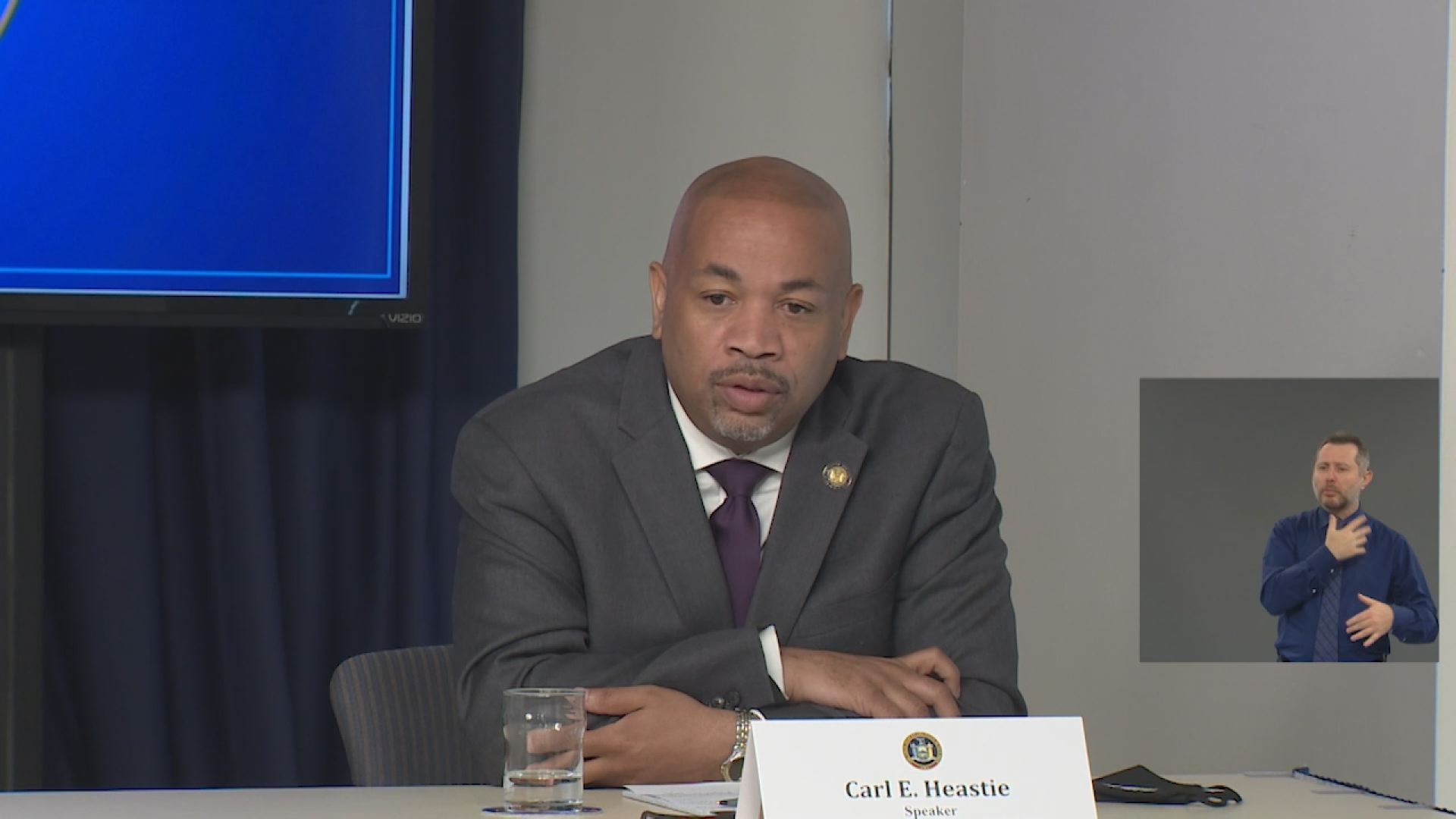 Speaker Carl Heastie joins Governor Andrew Cuomo, Senate Majority Leader Andrea Stewart-Cousins and Reverend Al Sharpton at Governor Cuomo’s daily briefing to talk about reforming the criminal justice system after the death of George Floyd and amid grow