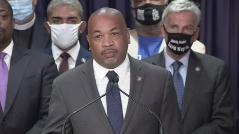 Speaker Carl Heastie speaks on the “Less is More” law