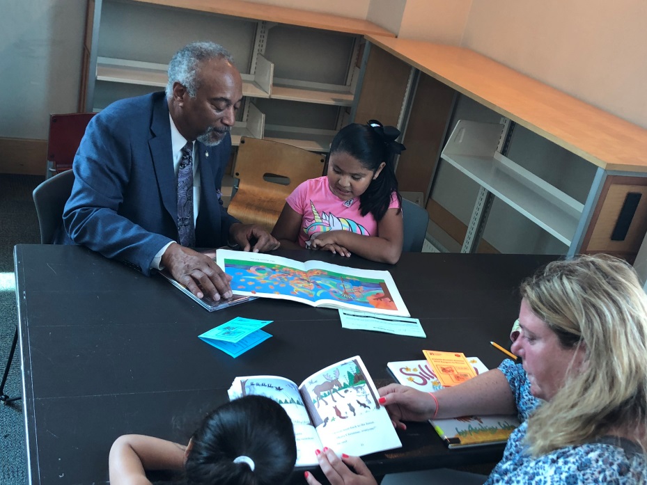 Assemblyman J. Gary Pretlow joined Yonkers Riverfront Library as a guest reader to help encourage children to read in his district.