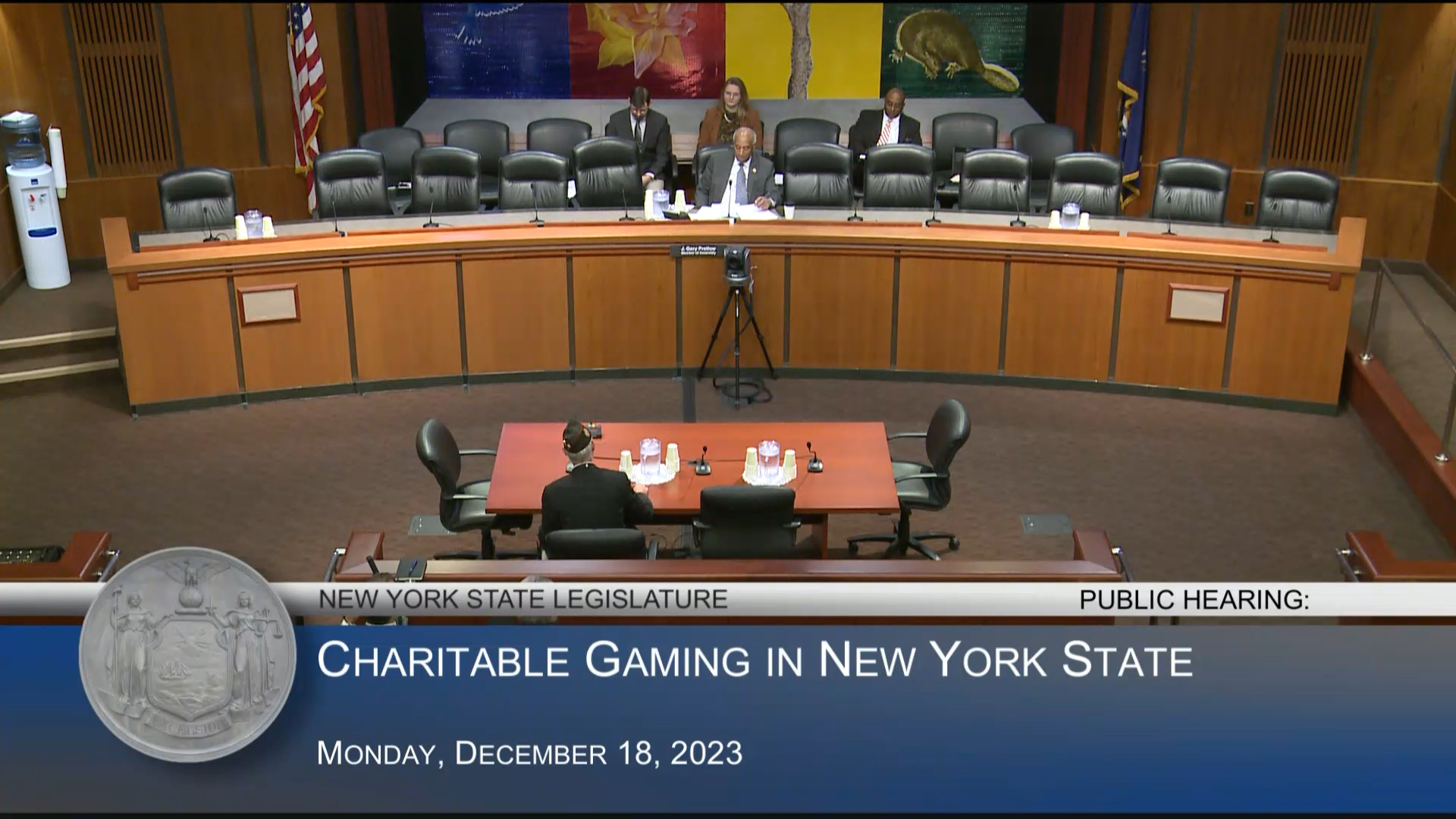 VFW State Commander Testifies During a Public Hearing on Charitable Gaming