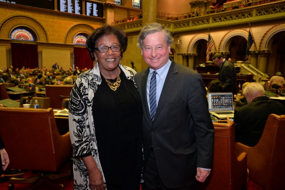 Assemblyman Otis congratulates Judith Johnson on her election to the NYS Board of Regents for Westchester, Rockland and Putnam Counties.