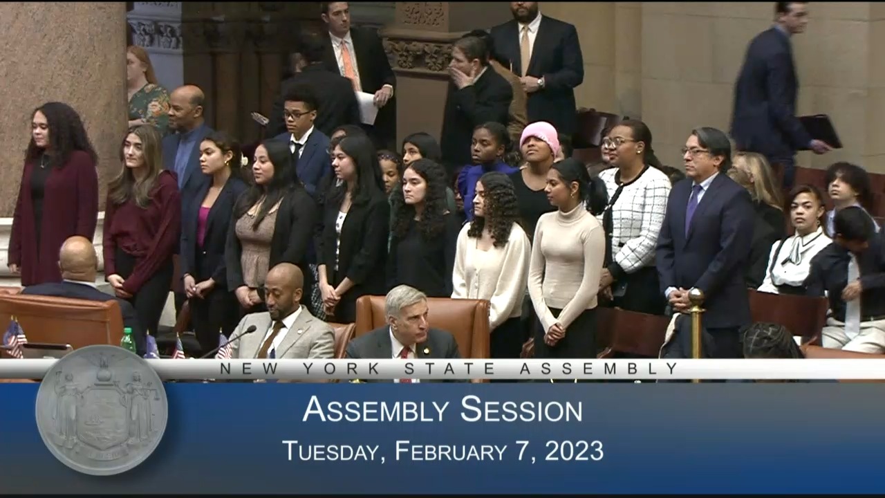 White Plains Youth Council Visits the Assembly