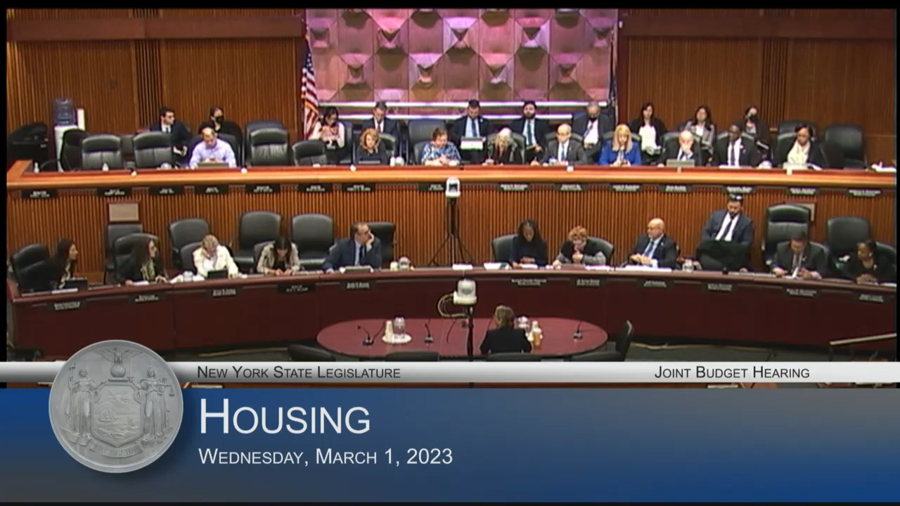 Homes & Community Renewal Commissioner Testifies During Budget Hearing on Housing