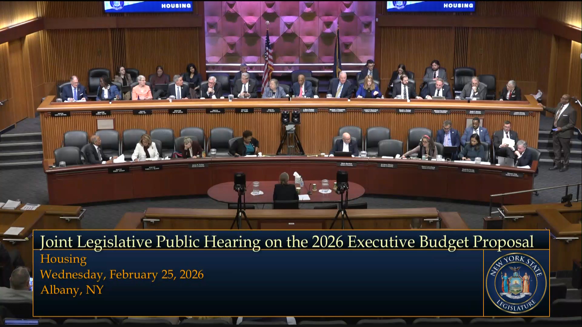 NYS Homes & Community Renewal Commissioner Testifies During Joint Budget Hearing on Housing