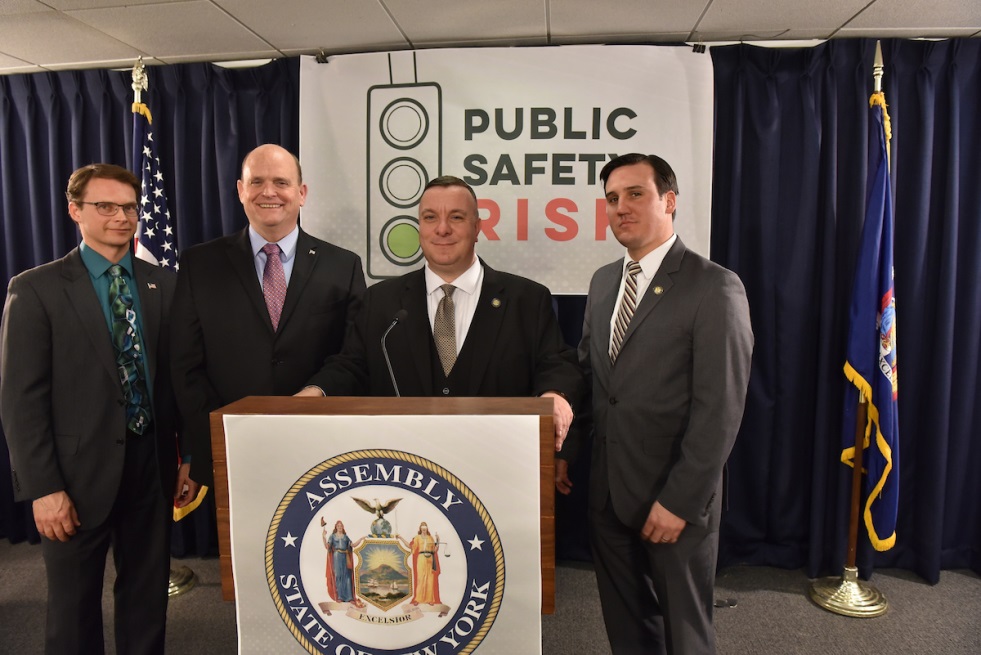 From left to right: Assemblyman Chris Friend (R,C,I-Big Flats), Congressman Tom Reed, Assemblyman Karl Brabenec (R,C,I-Deerpark) and Assemblyman Kevin Byrne (R,C,Ref-Mahopac).