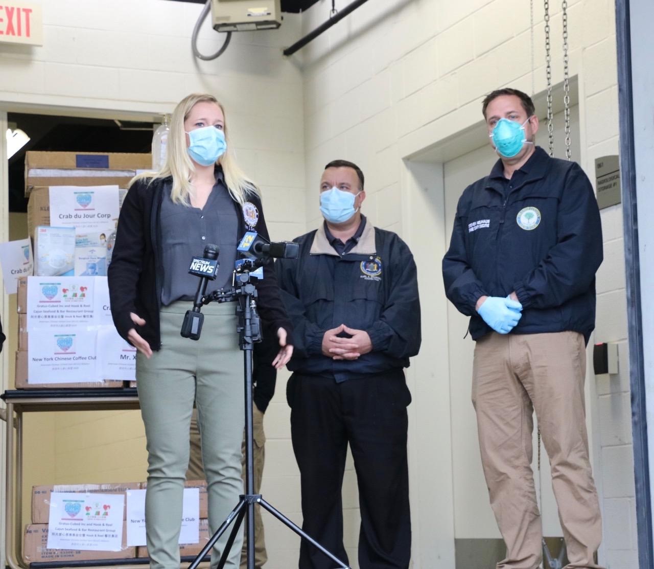 Pictured Left to Right: Nikki Schmitt, Assemblyman Karl Brabenec, and Orange County Executive Steven Neuhaus