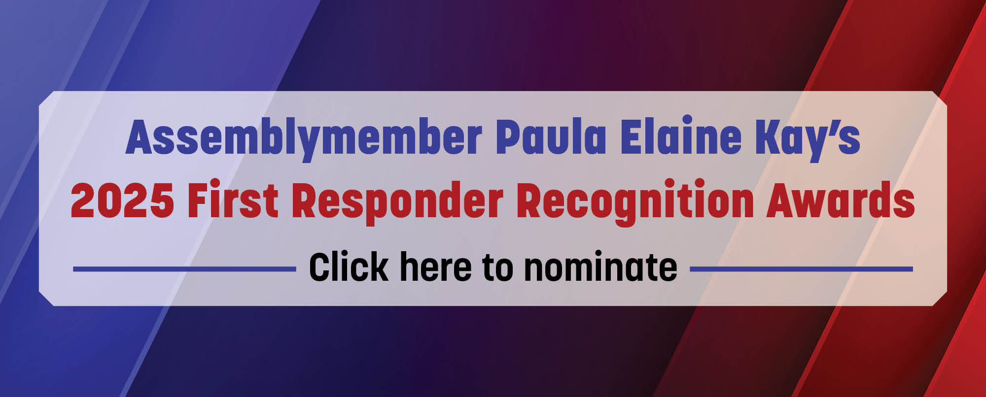 2025 First Responder Awards Nominations