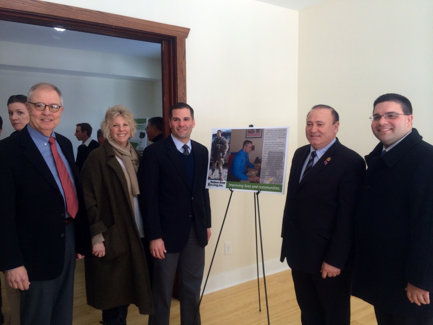 Assemblymember Barrett attends an Open House at 81 Garden Street in Poughkeepsie. This newly renovated home, the work of Hudson River Housing, Inc., will now be the home of four female veterans.