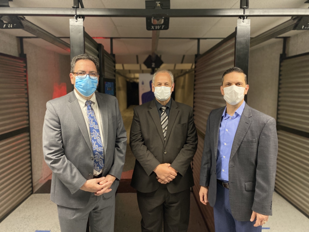 Assemblyman Angelo Santabarbara joined with City of Amsterdam Mayor Michael Cinquanti and the Amsterdam Police Department, to dedicate the departments restored indoor firing range. Assemblyman S