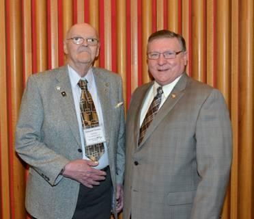 Assemblyman Ken Blankenbush (R,C,I-Black River) welcomed Edward J. Fischer, St. Lawrence Senior Honoree, at the New York State Senior Citizens’ Day.