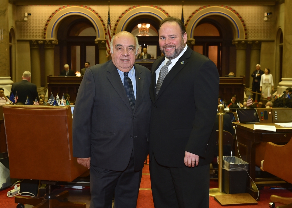 Former Assemblyman Jim Bacalles with Assemblyman Phil Palmesano (R,C,I-Corning).