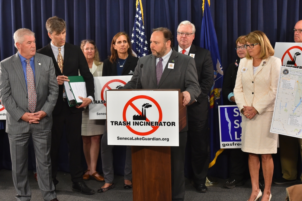 Elected officials, Finger Lakes wineries and residents to Cuomo: Trash incinerators have no home in Finger Lakes.