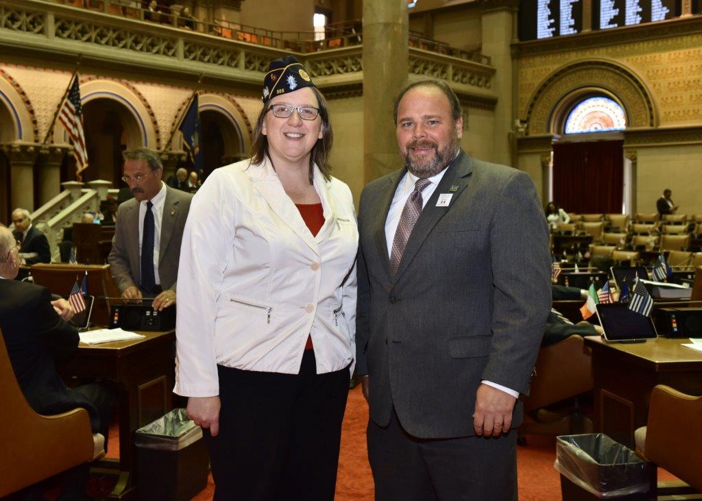 Carrie Ahearn of Penn Yan with Assemblyman Phil Palmesano (R,C,I-Corning).