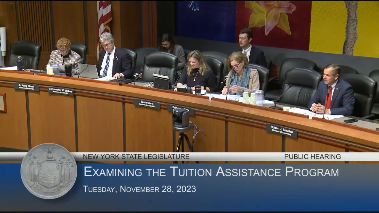 Association of Private Colleges President Testifies at a Hearing on the New York State Tuition Assistance Program