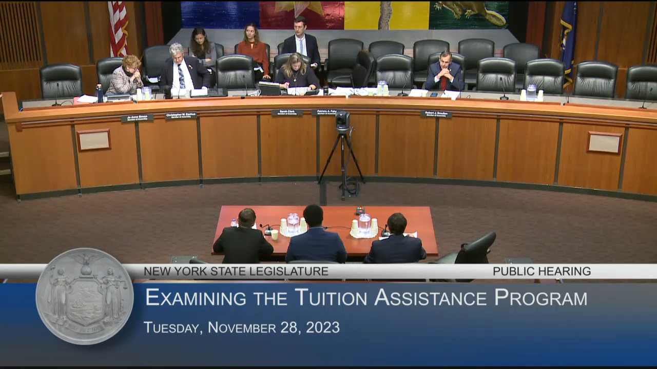 SUNY Students Testify During Hearing on NYS Tuition Assistance Program