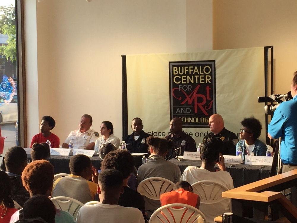 August 10, 2016 – Assemblywoman Peoples-Stokes and the Buffalo Center for Arts and Technology hosted a youth panel focused on Race, Buffalo, Policing, and Community. The Youth Panel consisted of five 