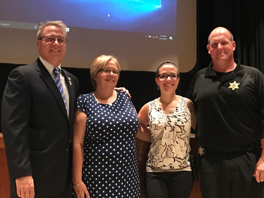 Pictured from left to right are Assemblyman David DiPietro (R,C-East Aurora), Cindy Anton, Jessica Hutchens from Kids' Escaping Drugs and Deputy Aaron Naegely stand united at an Opioid Forum at t