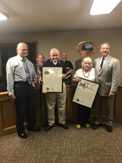Pictured above: Rickey Vendetti, Supervisor, Edmund 'Bud' Bogucki, an honoree, Dee Zeigel, an honoree, Assemblyman David DiPietro (R,C-East Aurora), and the Wales Town Board
