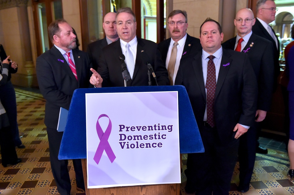 Assemblyman David DiPietro (R,C,I-East Aurora) at the Assembly Minority Task Force on Preventing Domestic Violence on Tuesday, January 23, 2018.