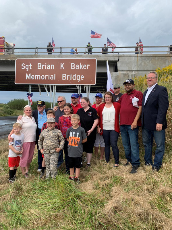 Assemblyman David DiPietro (R,C,I-East Aurora) at the ceremony to declare the Sgt. Brian K. Baker Memorial Bridge on Sunday, September 15.