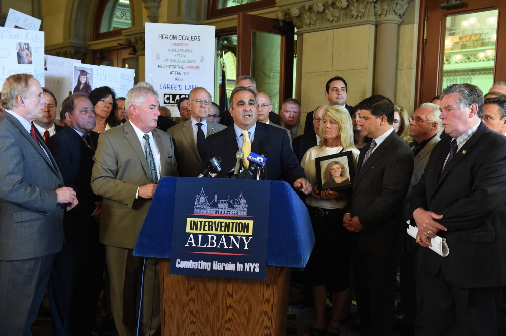 Assemblyman Joseph Giglio speaks at the Assembly Minority’s press conference