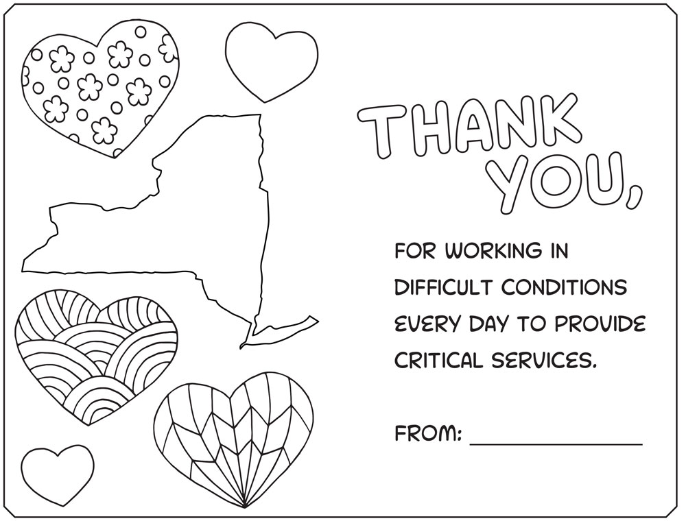 Thank you card to essential workers