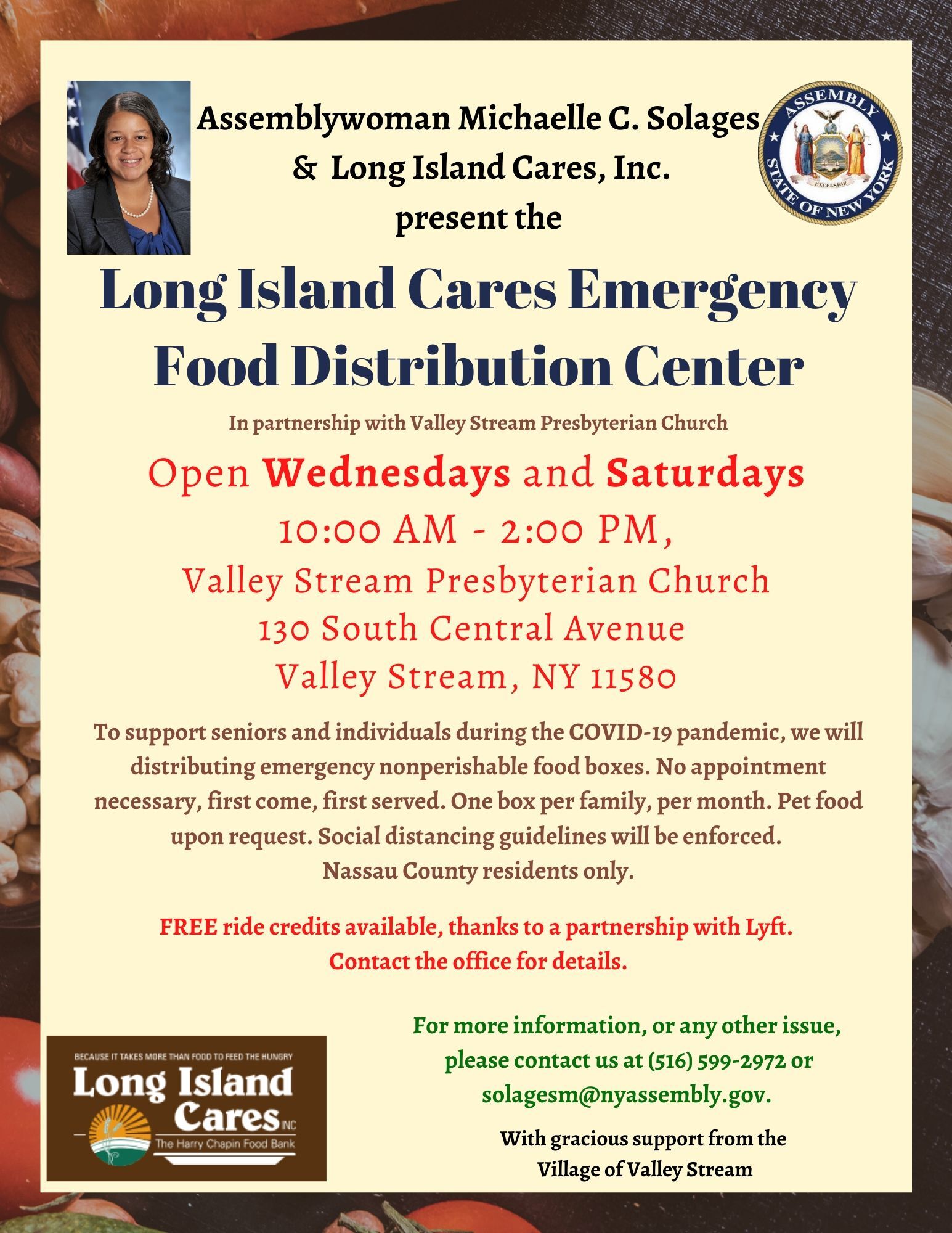Long Island Cares Emergency Food Center Now Open Both Wednesdays & Saturdays