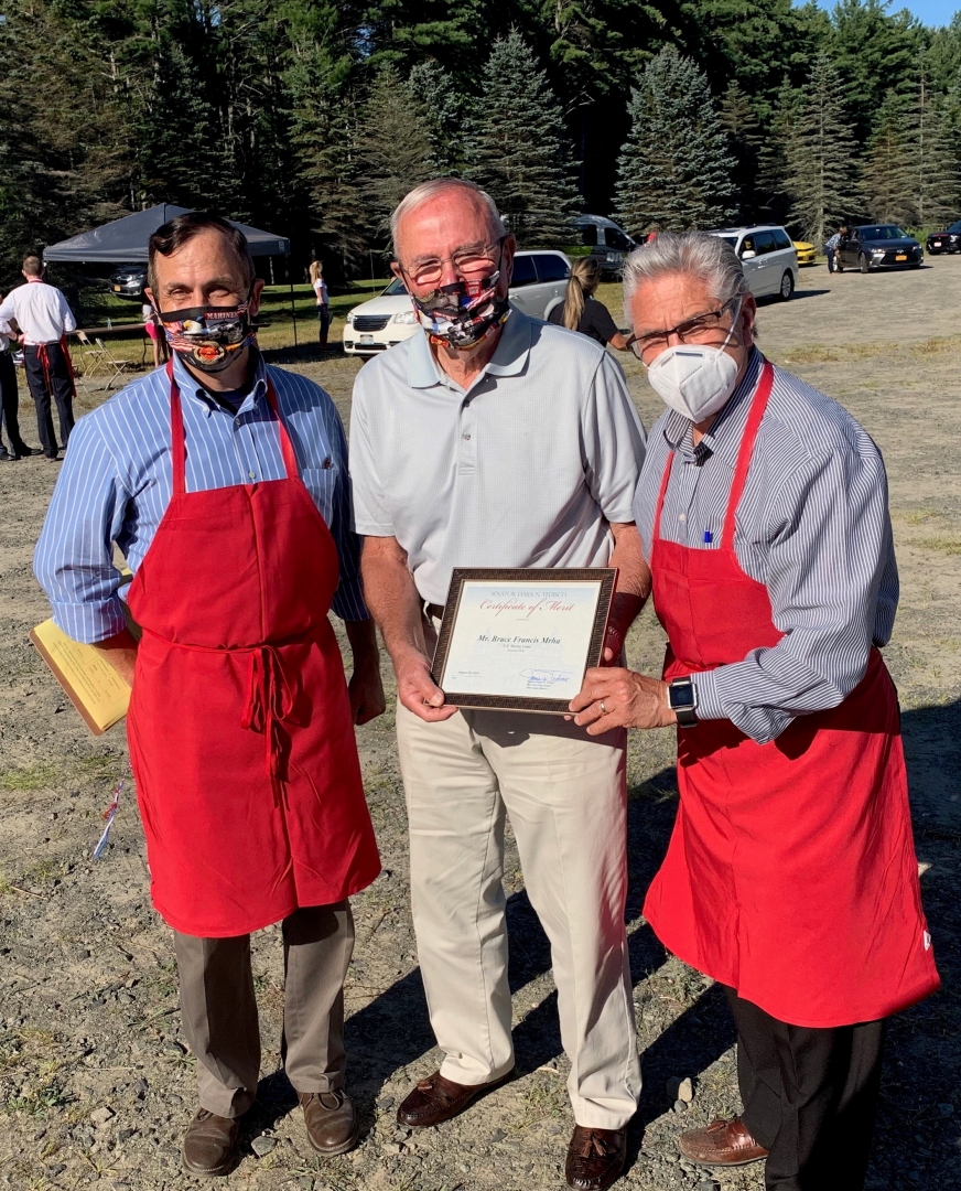 Pictured from Left to Right: Assemblyman Robert Smullen, Private First-Class Bruce Francis Mrha and Senator Jim Tedisco