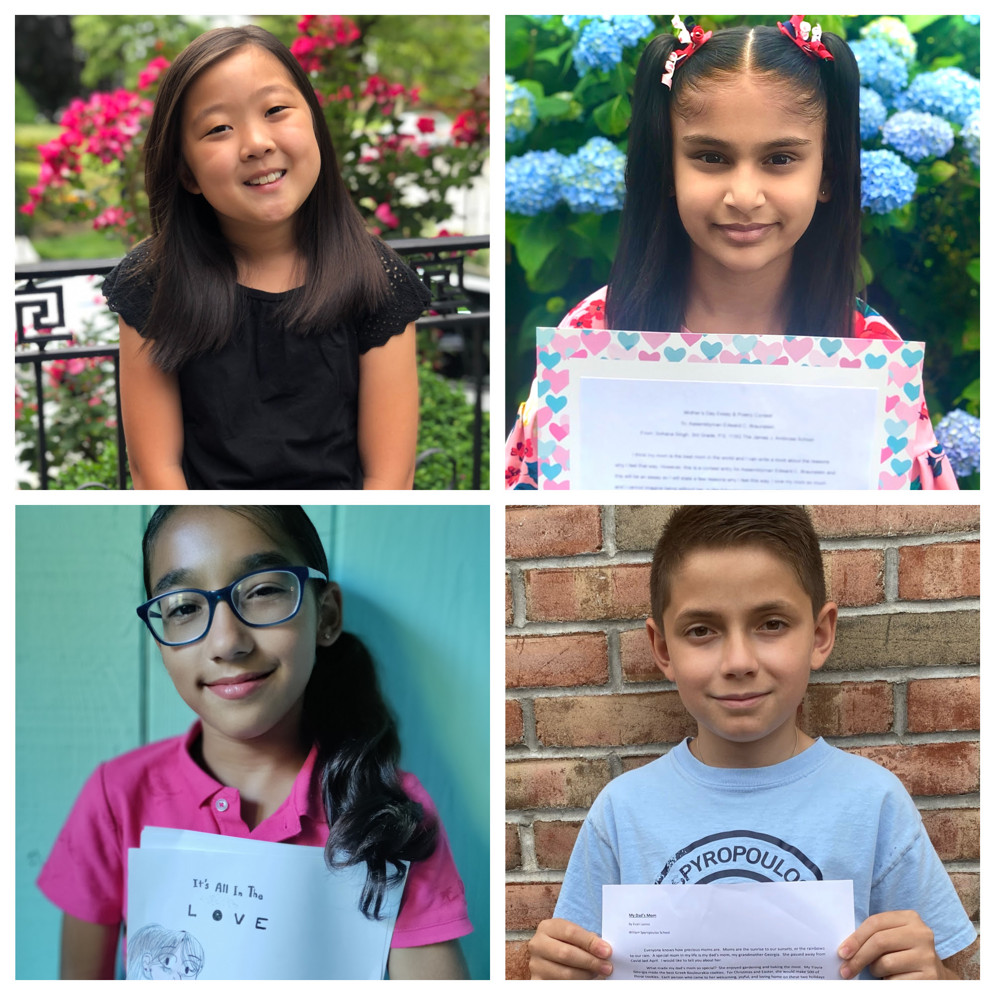 Winners of Northeast Queens Student Mother’s Day Essay Contest