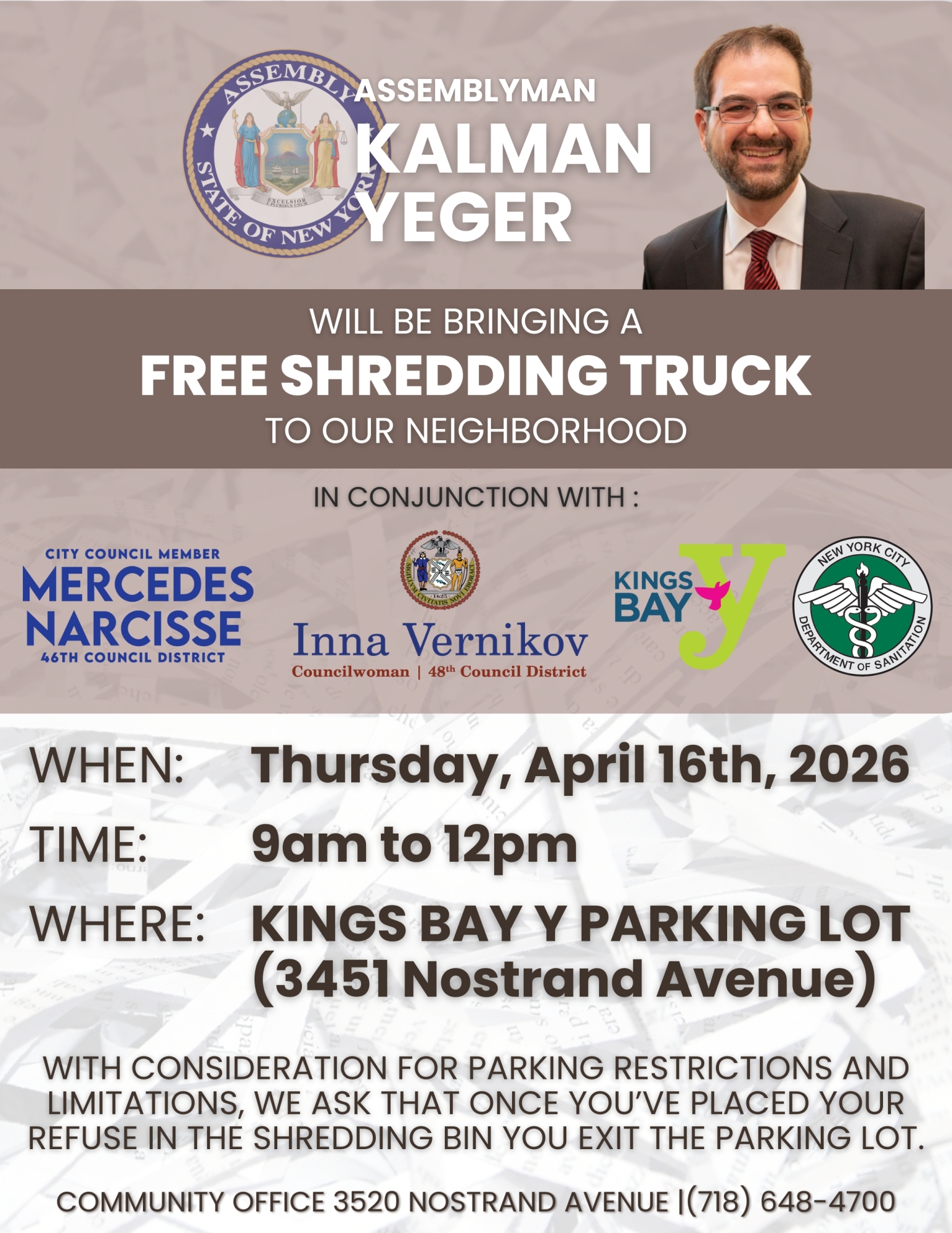 Free Shredding Event - April 16, 2026